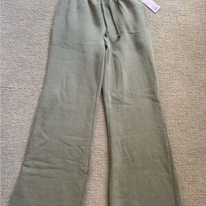 Target Olive Green Wide-Leg Sweatpants